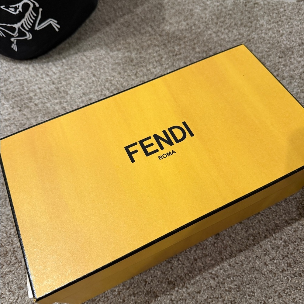 Fendi Yellow and Black Logo Gift Box
